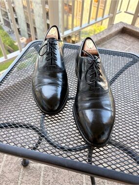 Johnson & Murphy Aristocraft Black Cap Toe Oxfords 10.5 D USA